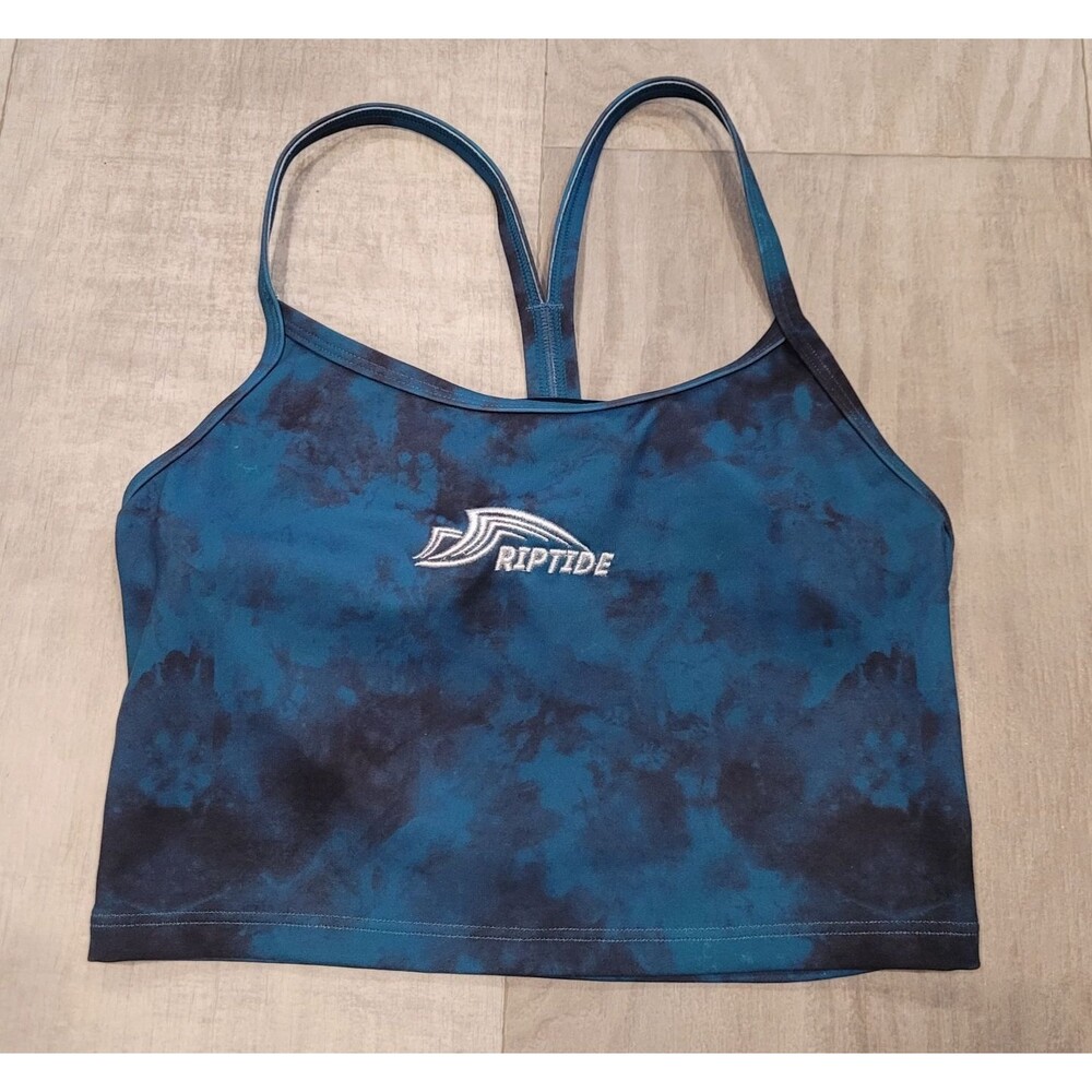 Everyday Yoga Crop Top Women's XS Turquoise Tank Active Yoga Stretch Recycled